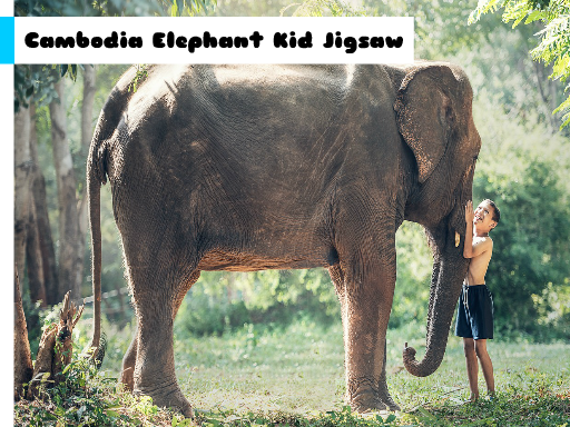 Cambodia Elephant Kid Jigsaw Game Image Cambodia Elephant Kid Jigsaw Game
