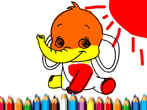 Elephant Coloring Book Game Image Elephant Coloring Book Game