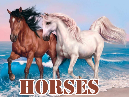 Horses Slide Puzzle Game Image Horses Slide Puzzle Game