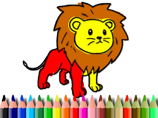 Lion Coloring Book Game Image Lion Coloring Book Game